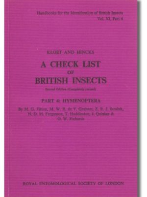Cover of A Check List of British Insects - Part 4: Hymenoptera