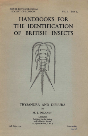 Cover of Thysanura and Diplura RES Handbook Vol 1 Part 2