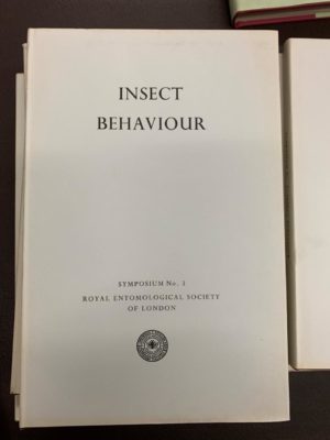 Cover of 3rd Symposium Insect Behaviour