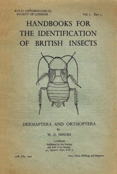 Cover of Dermaptera and Orthoptera, RES Handbooks for the Identification of British Insects, Volume 1, Part 5