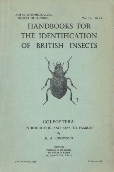 Cover of Coleoptera, Introduction and keys to families, RES Handbooks for the Identification of British Insects, Volume 4, Part 1