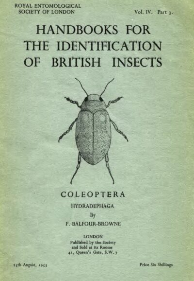 Cover of Coleoptera. Hydradephaga RES Handbooks for the Identification of British Insects, Volume 4, Part 3