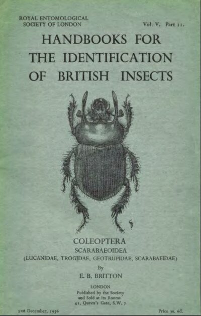 Cover of Coleoptera. Scarabaeoidea (lucanidae, Trogidae, Geotrupidae, Scarabaeidae) RES Handbooks for the Identification of British Insects, Volume 5, Part 11