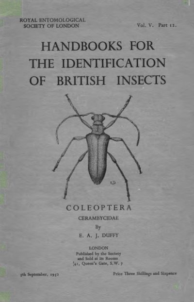 Cover of Coleoptera. Cerambycidae. RES Handbooks for the Identification of British Insects, Volume 5, Part 12