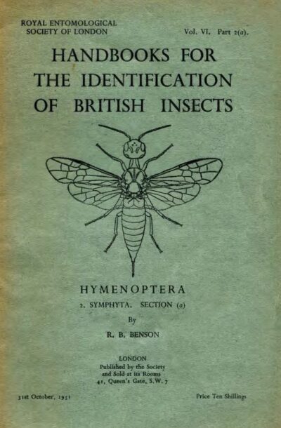 Cover of Hymenoptera – Symphyta. RES Handbooks for the Identification of British Insects, Volume 6, Part 2a