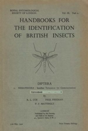 Cover of Diptera Nematocera families Tipulidae to Chironomidae, Tipulidae 1, RES Handbooks for the Identification of British Insects, Volume 9, Part 2 Tipulidae