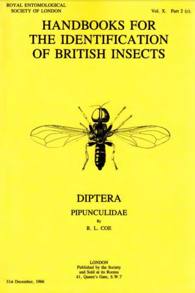 Cover of Diptera Pipunculidae RES Handbooks for the Identification of British Insects, Volume 10, Part 2c