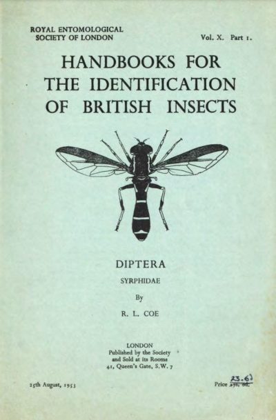 Cover of Diptera Syrphidae RES Handbooks for the Identification of British Insects, Volume 10, Part 1