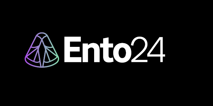 Ento24 logo on a black background