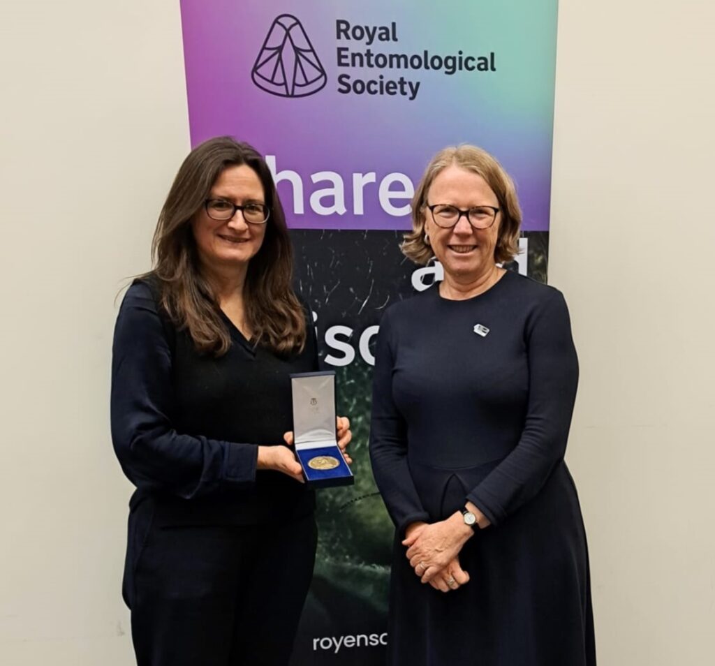 President Jane Hill OBE Hon.FRES and Prof. Rebecca Kilner President's Medal 2024