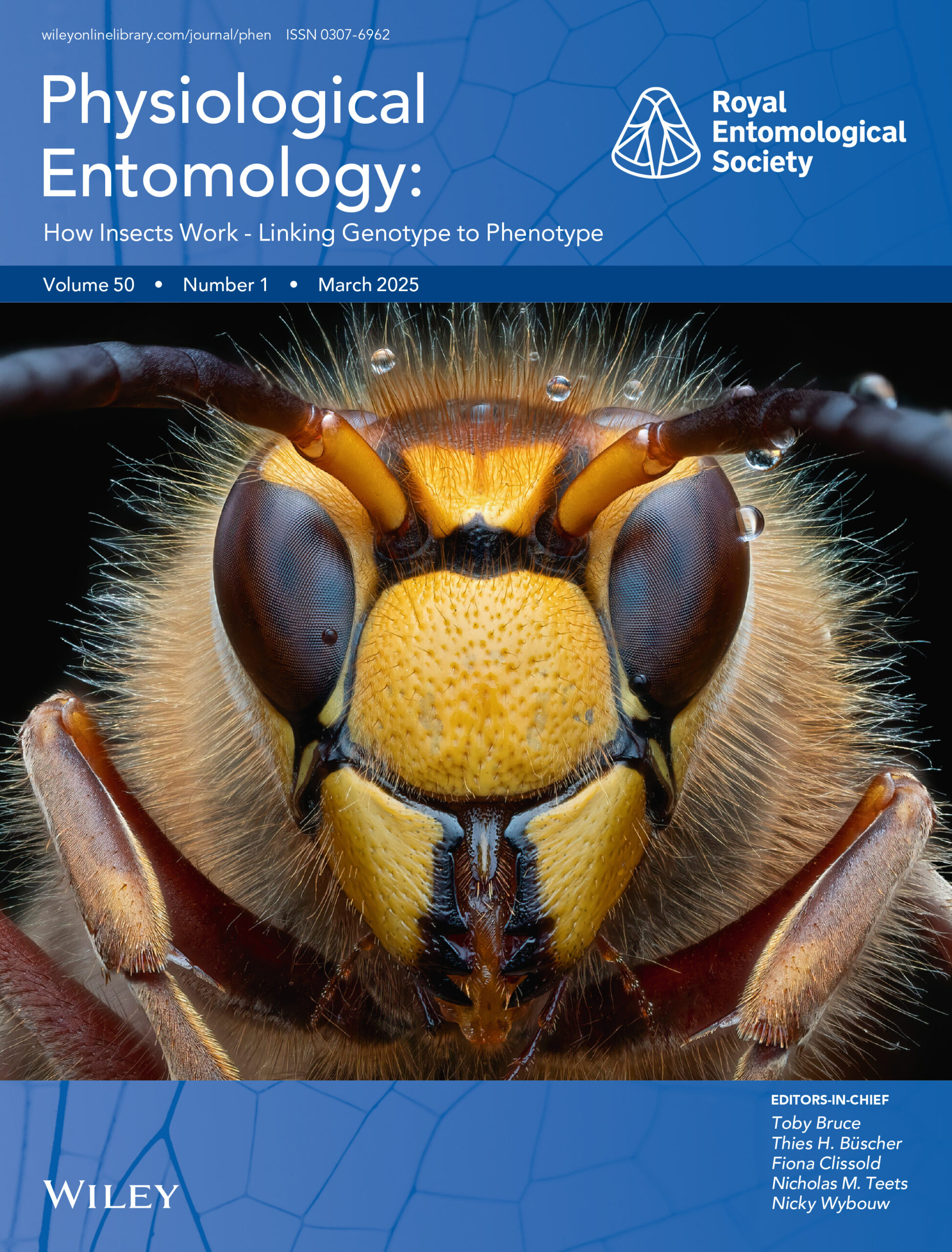 2025 RES Journal cover - PHYSIOLOGICAL ENTOMOLOGY