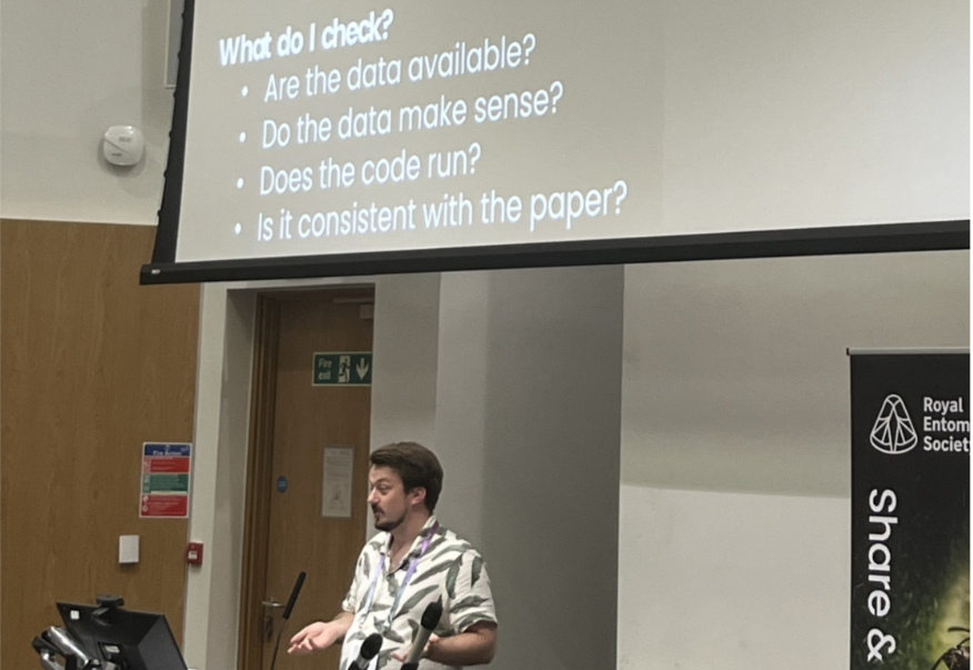 Jordan Cuff explaining the RES Open Data Policy and how to check data effectively when writing a review. 