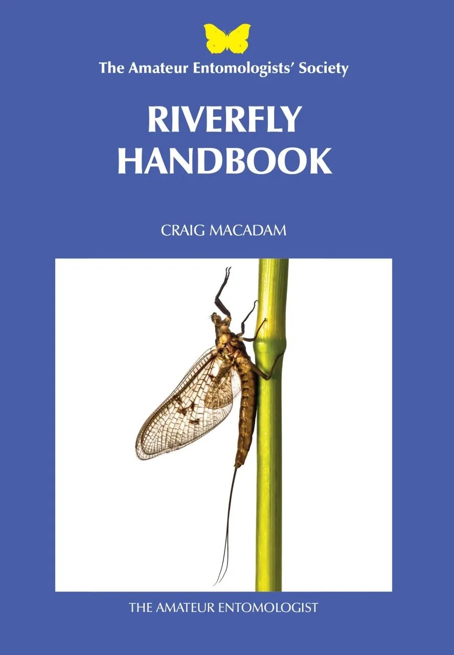 Cover of book, Riverfly Handbook, by Craig R. Macadam, published by The Amateur Entomologists' Society.