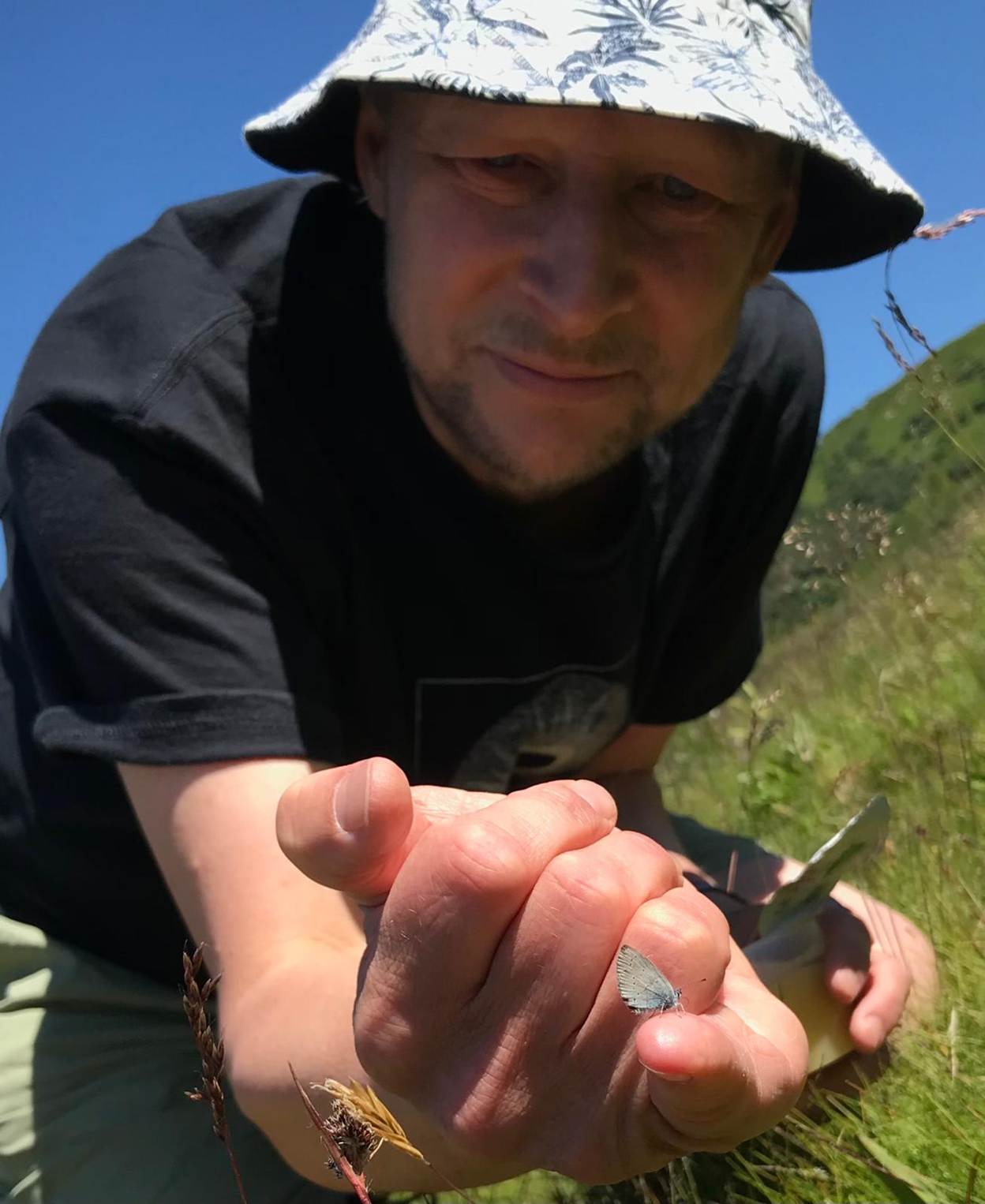 Rob Wilson - With Cupido minimus (Photo credi: Phil Jones)