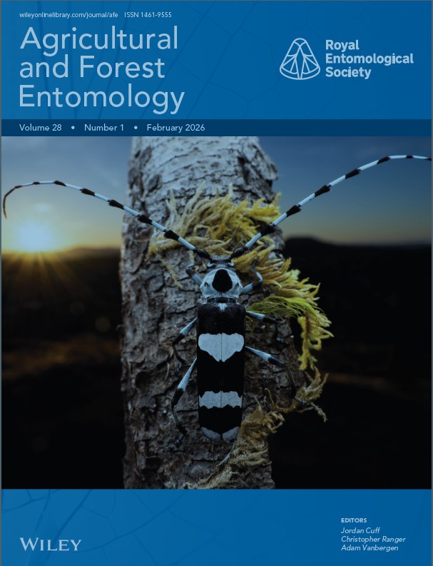 Agriculture and Forest Entomology journal cover