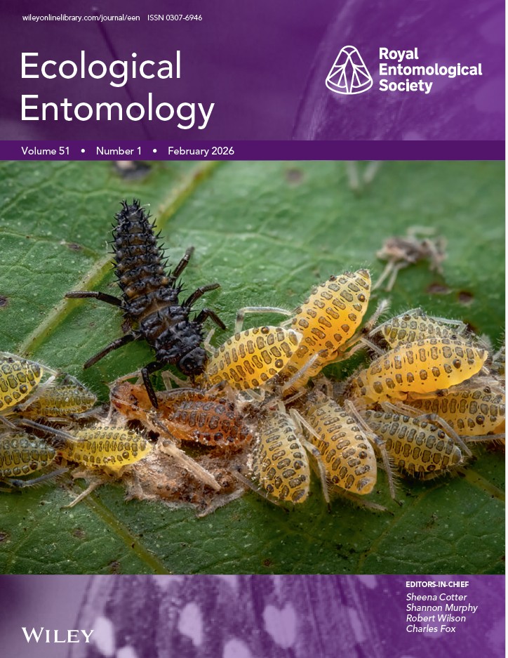 Ecological Entomology journal cover