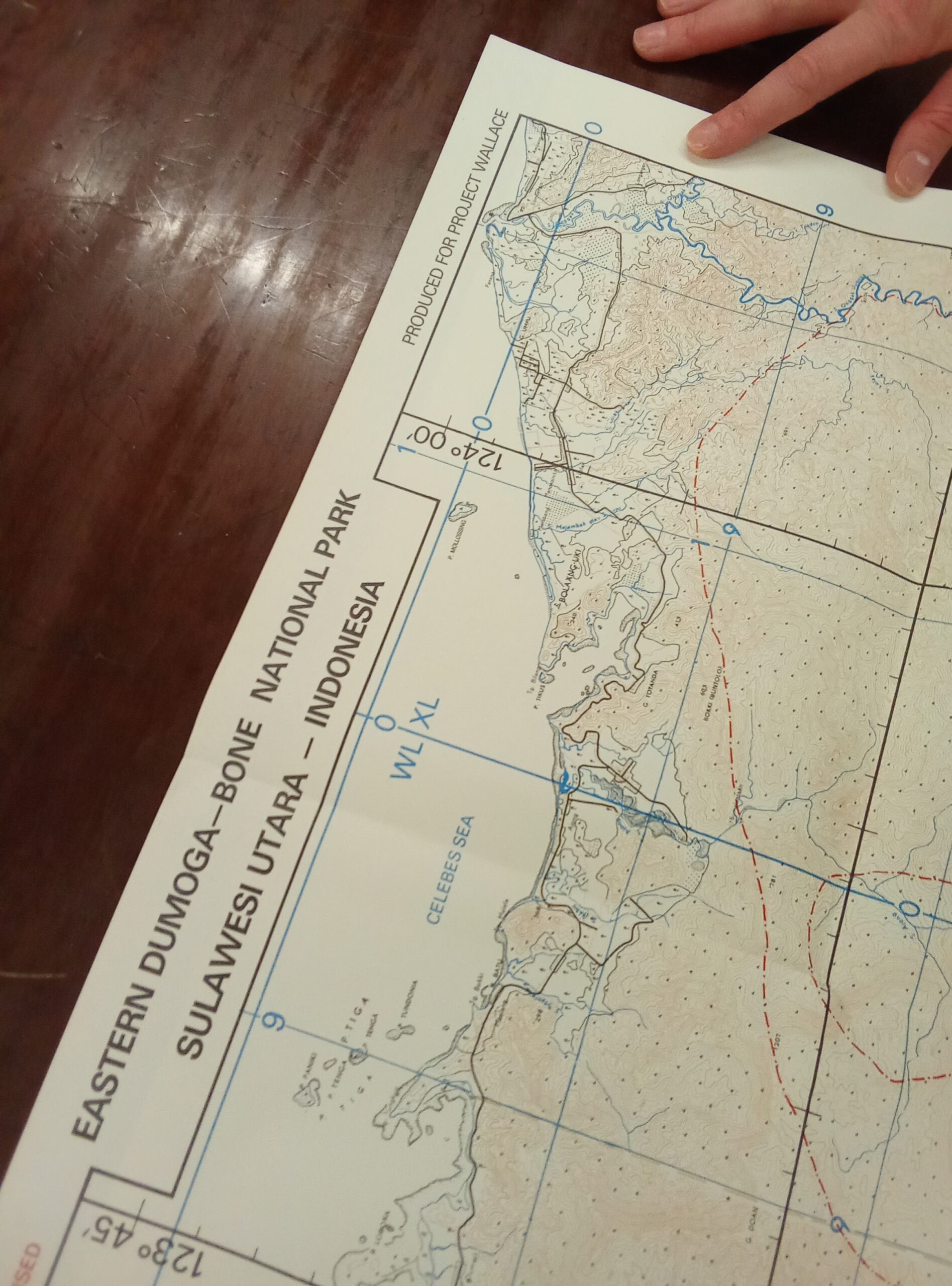 Map of Eastern Dumoga-Bone National Park, Sulawesti Utara - Indonesia - Produced for Project Wallace
