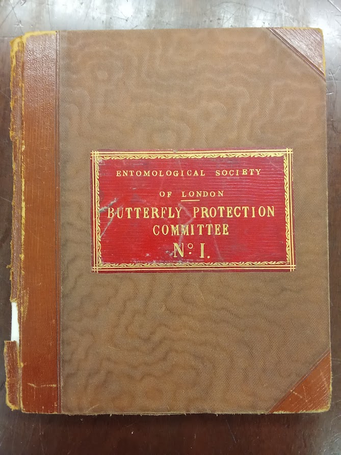 Minutes book of the Butterfly Protection Committee of the Entomological Society of London, also known as the Committee for the Protection of British Lepidoptera 1925-1947