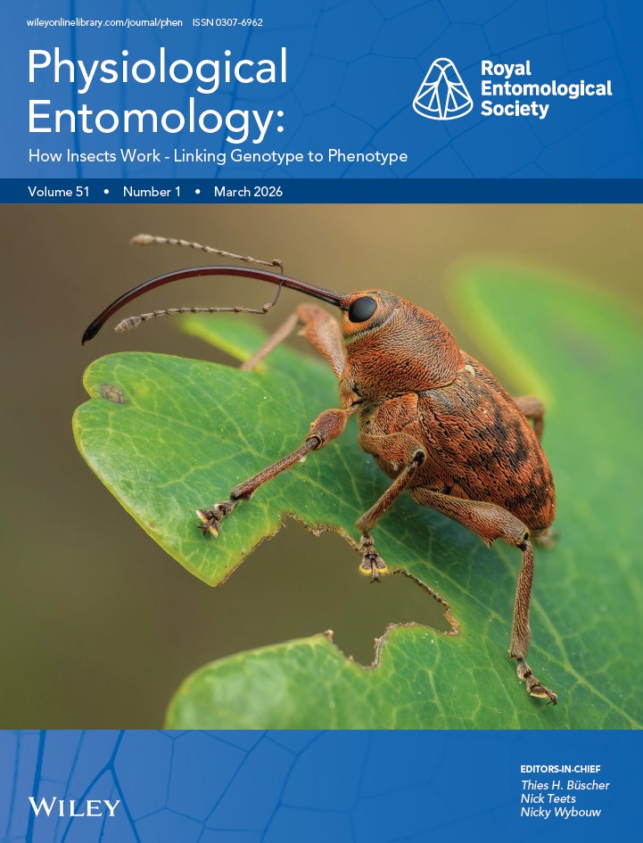 Physiological Entomology journal cover