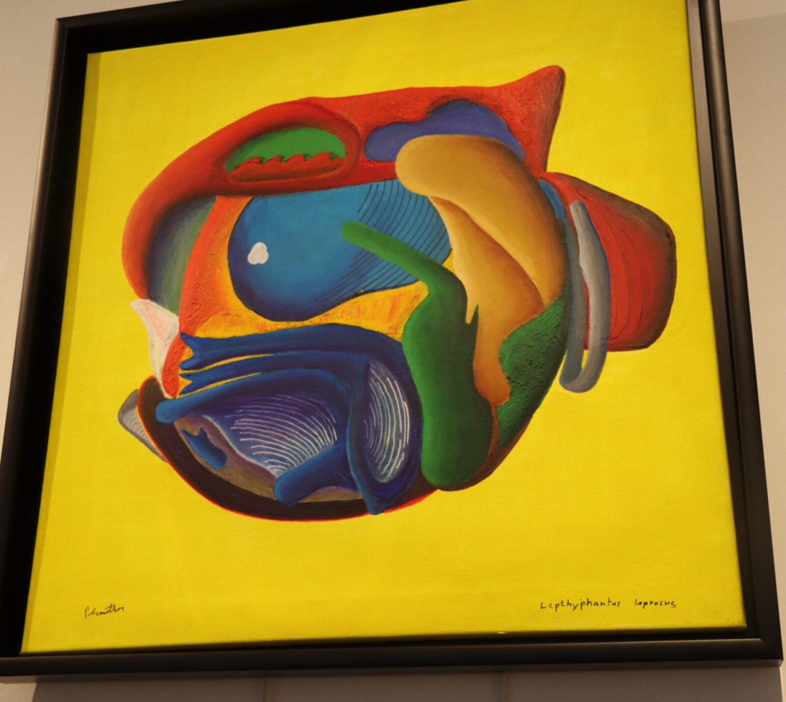 Lepthyphantes - A surreal interpretation of spider genitalia. Acrylic on Canvas (c) Peter Smithers.