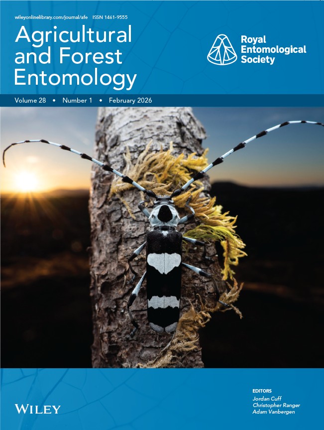 Agriculture & Forest Entomology - journal cover