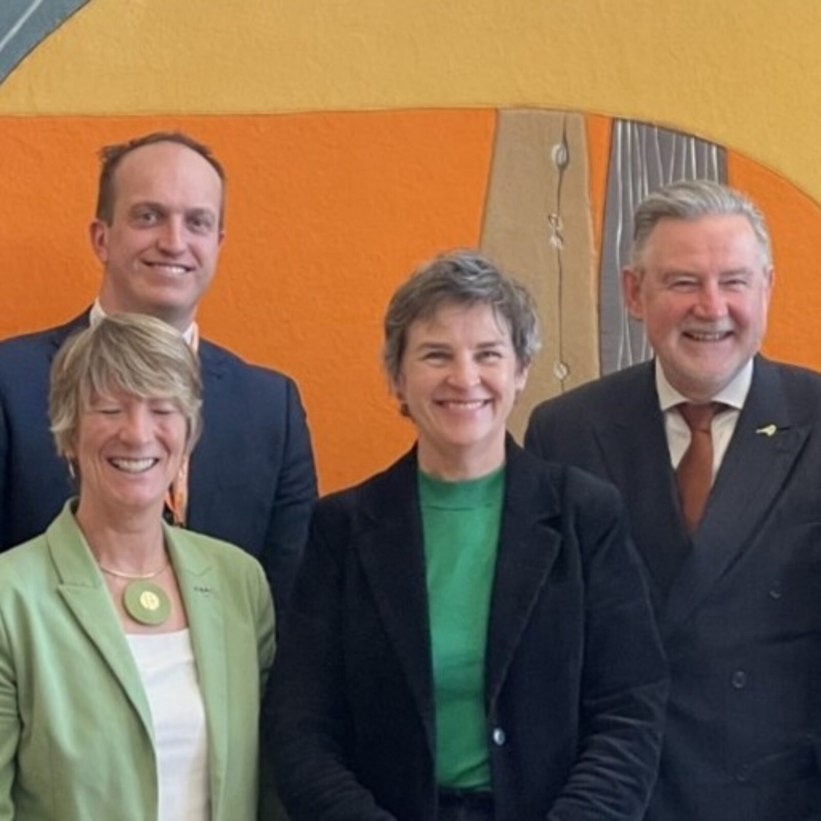 Regarding pollinators, RES CEO Simon Ward asked the Minister about the government's response to the recent IPBES report, which highlights the damaging effect that declining biodiversity could have on businesses across the world. Image: RES CEO Simon Ward (top left) with Nature Minister Mary Creagh CBE MP, APPG Chair Barry Gardiner MP and APPG officers
