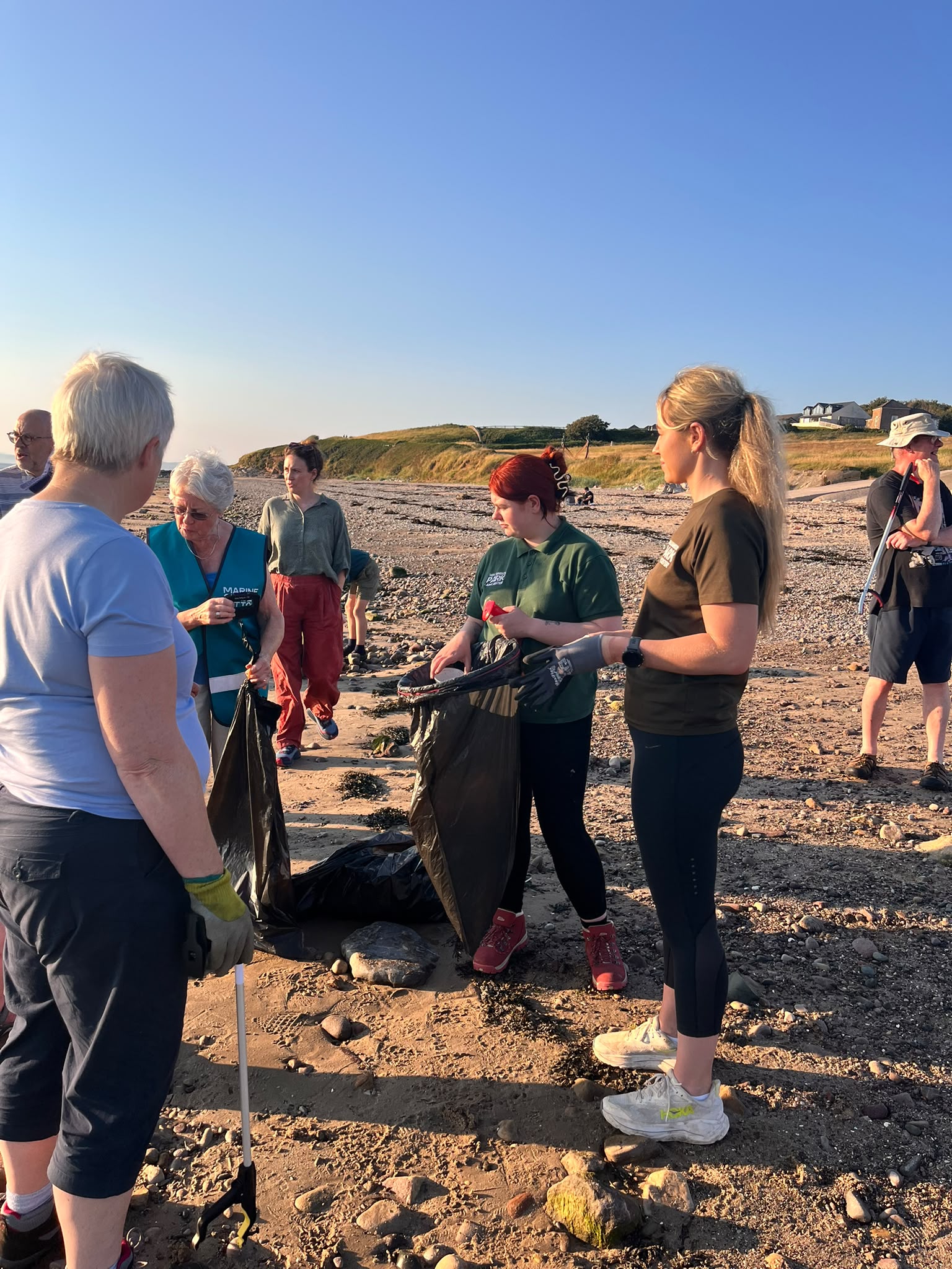 Beach clean with Marine Conservation Society team and Lancaster Zoo