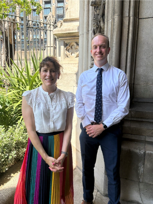 Simon with Shadow Secretary of State for Environment, Food and Rural Affairs Rt Hon Victoria Atkins MP 