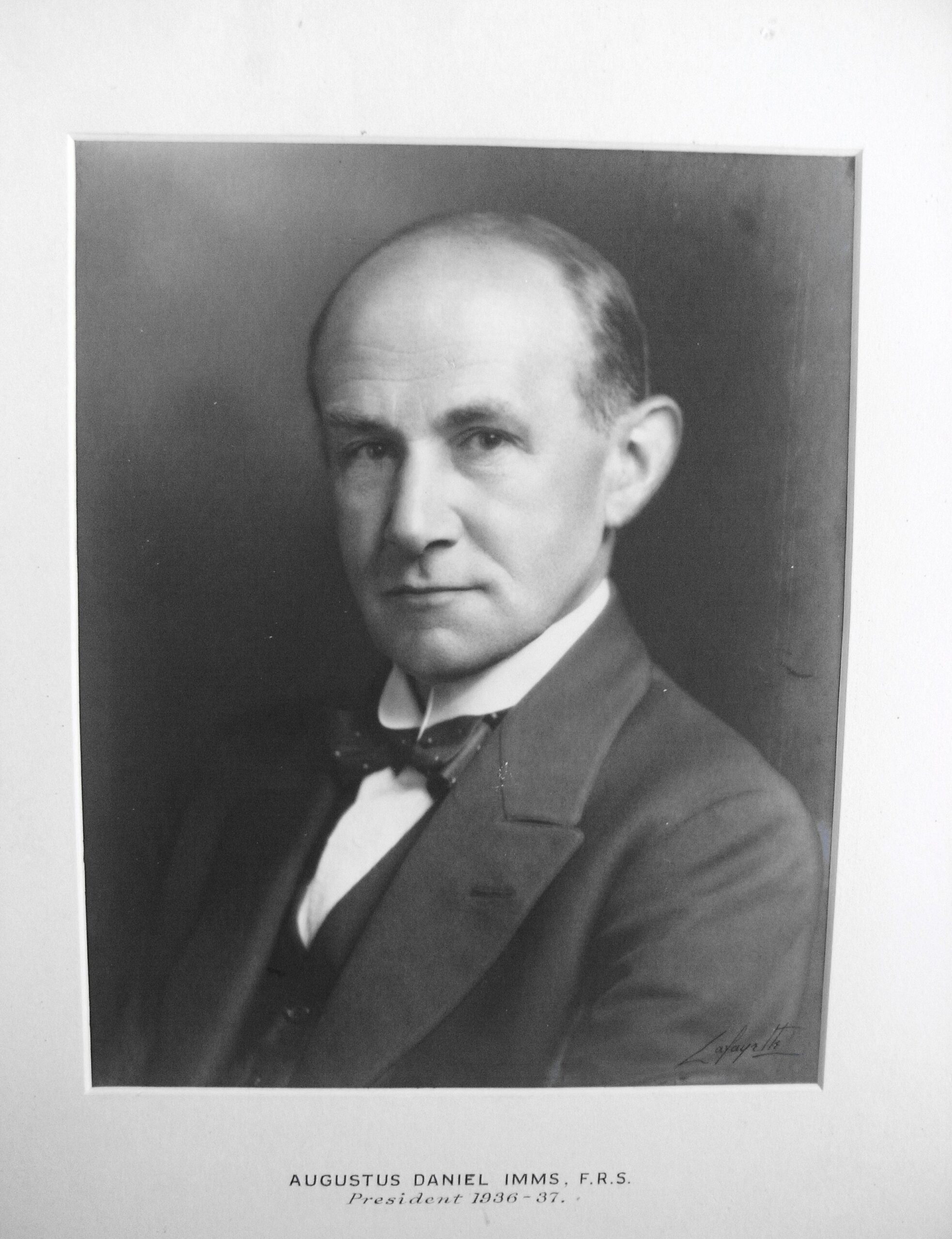 RES President Augustus Daniel Imms (1936-37)