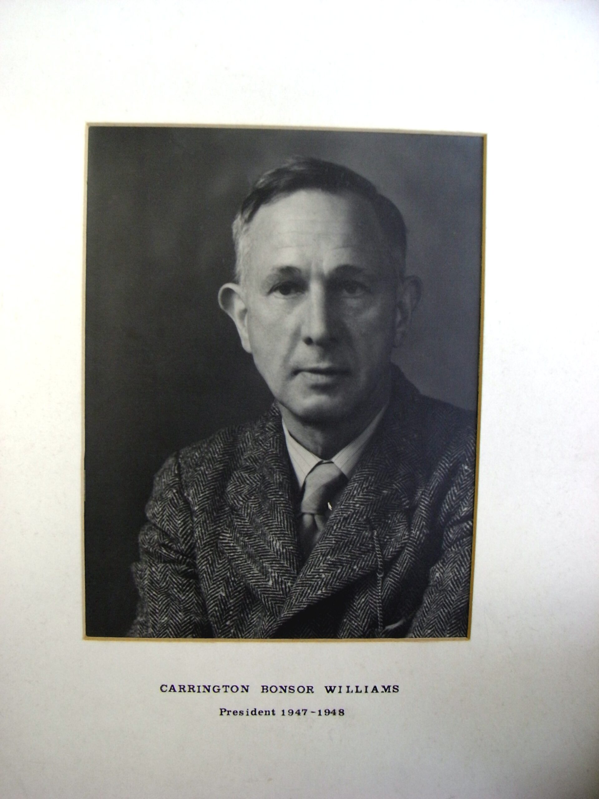RES President Carrington Bonsor Williams (1947-48)
