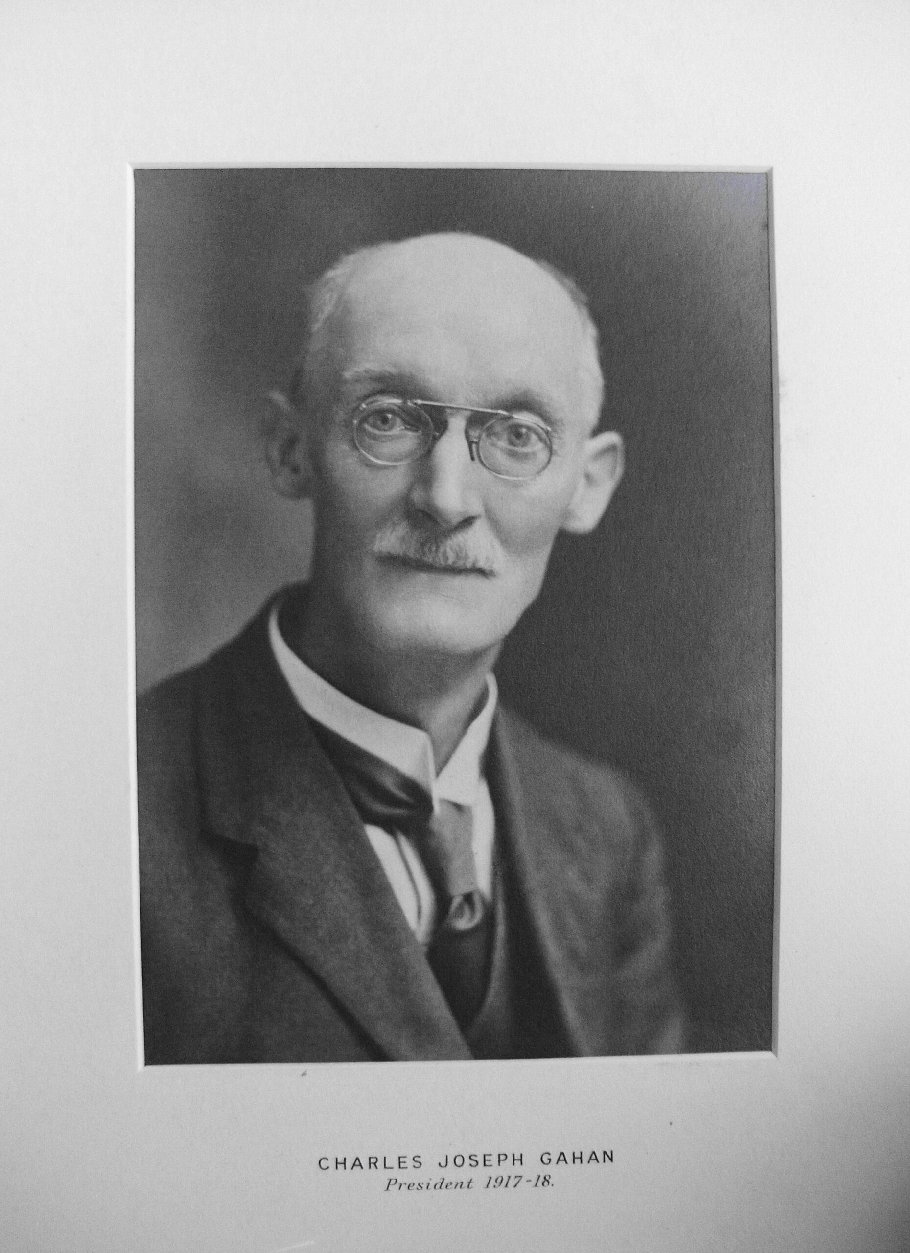 RES President Charles Joseph Gahan (1917-18)