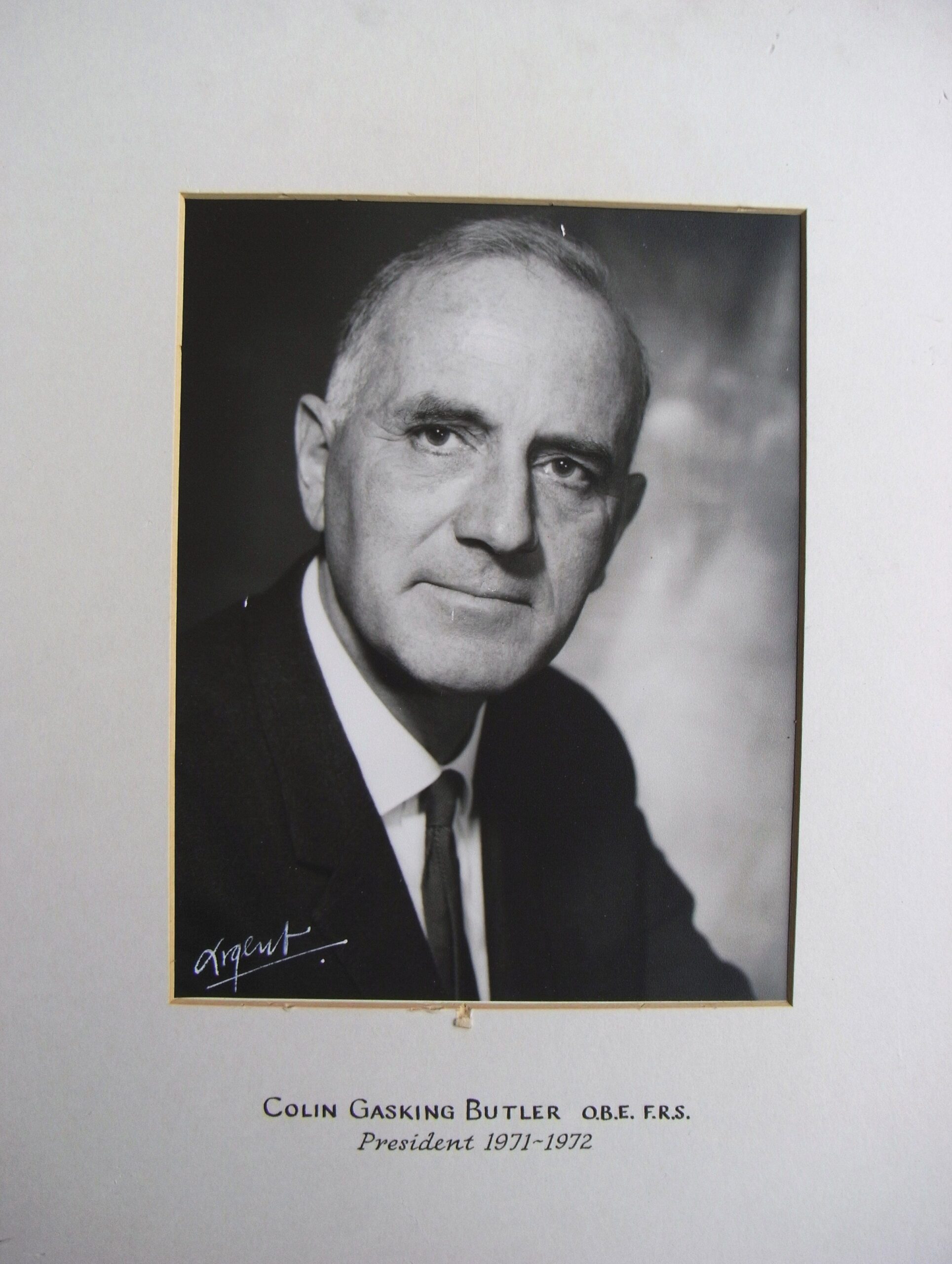 RES President Colin Gasking Butler (1971-72)