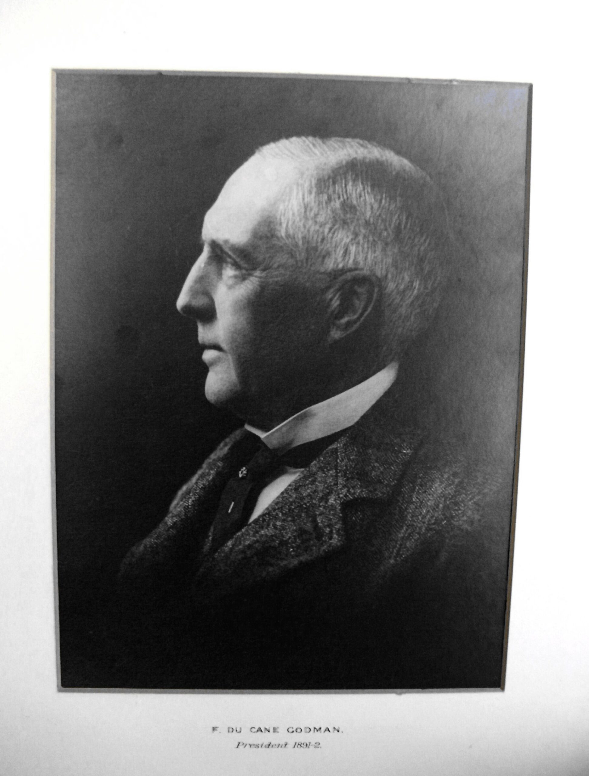 RES President F. Du Cane Godman (1891-92)