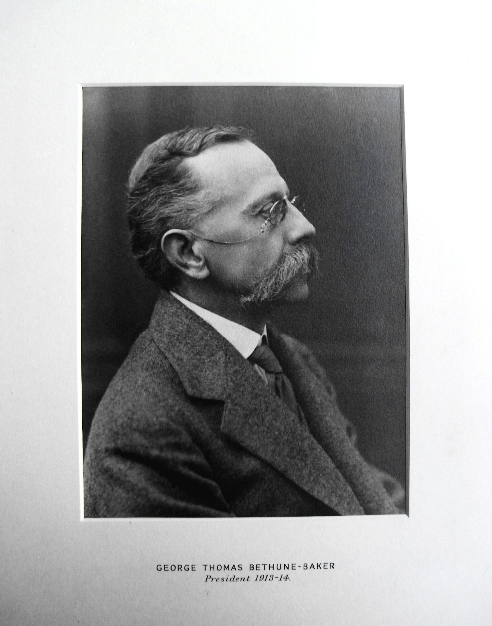 RES President George Thomas Bethune- Baker (1913-14)