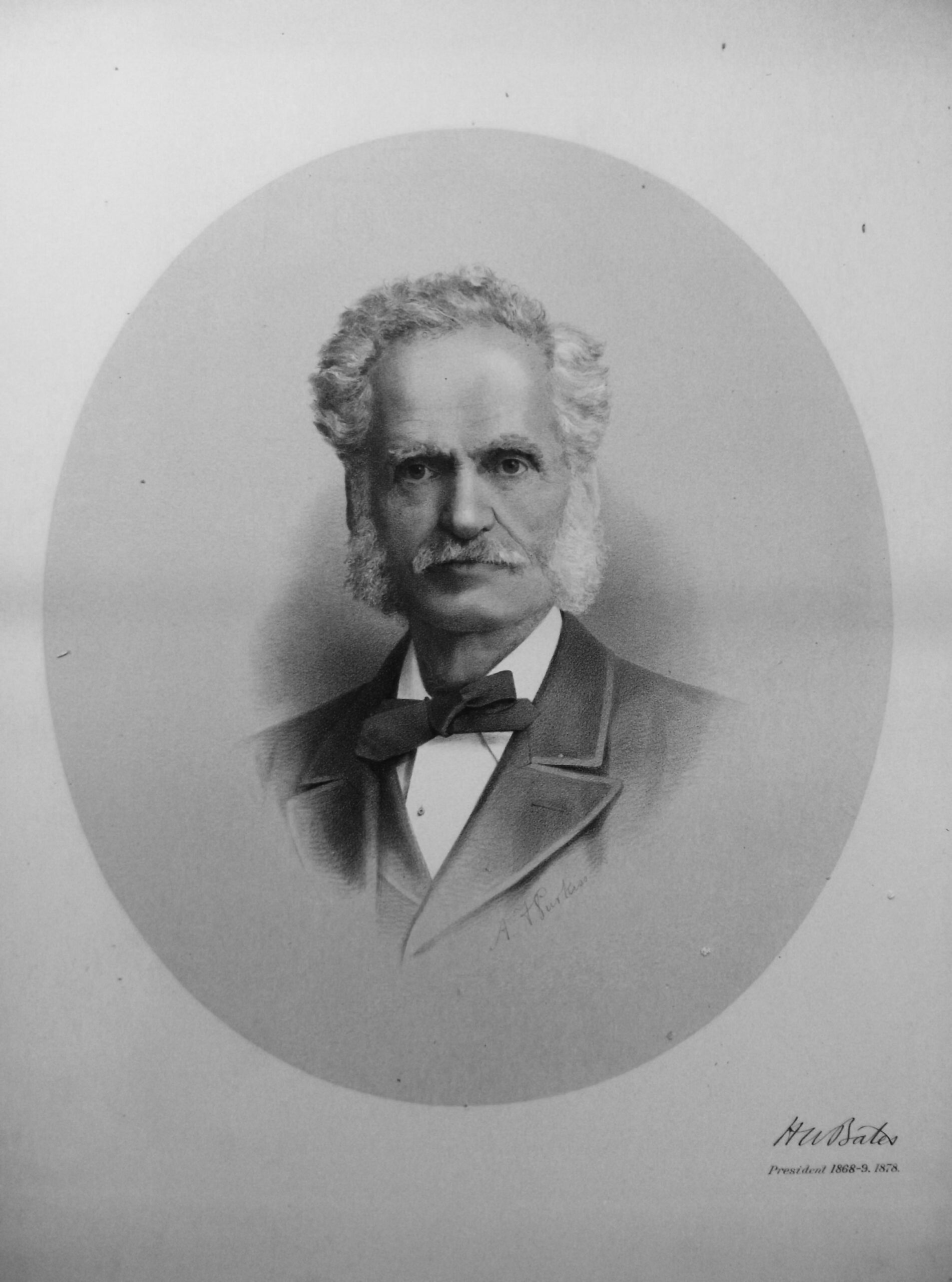 RES President H. W. Bates (1868-9) (1878)