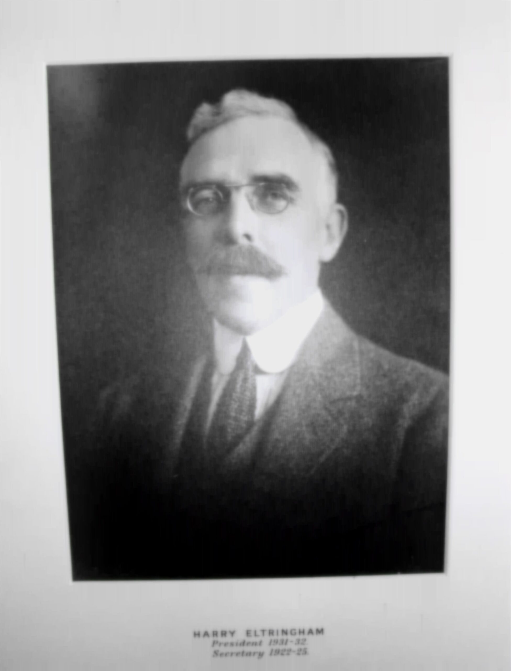 RES President Harry Eltringham (1931-32)