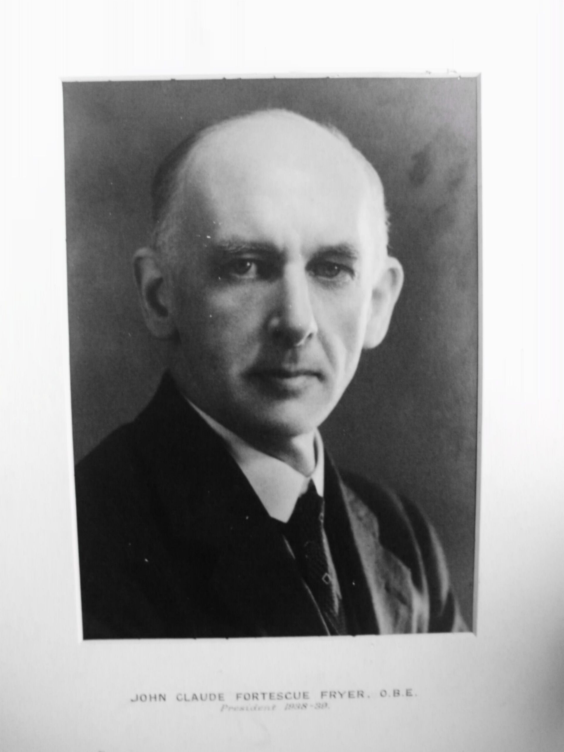 RES President J. C. F Fryer (1938-39)