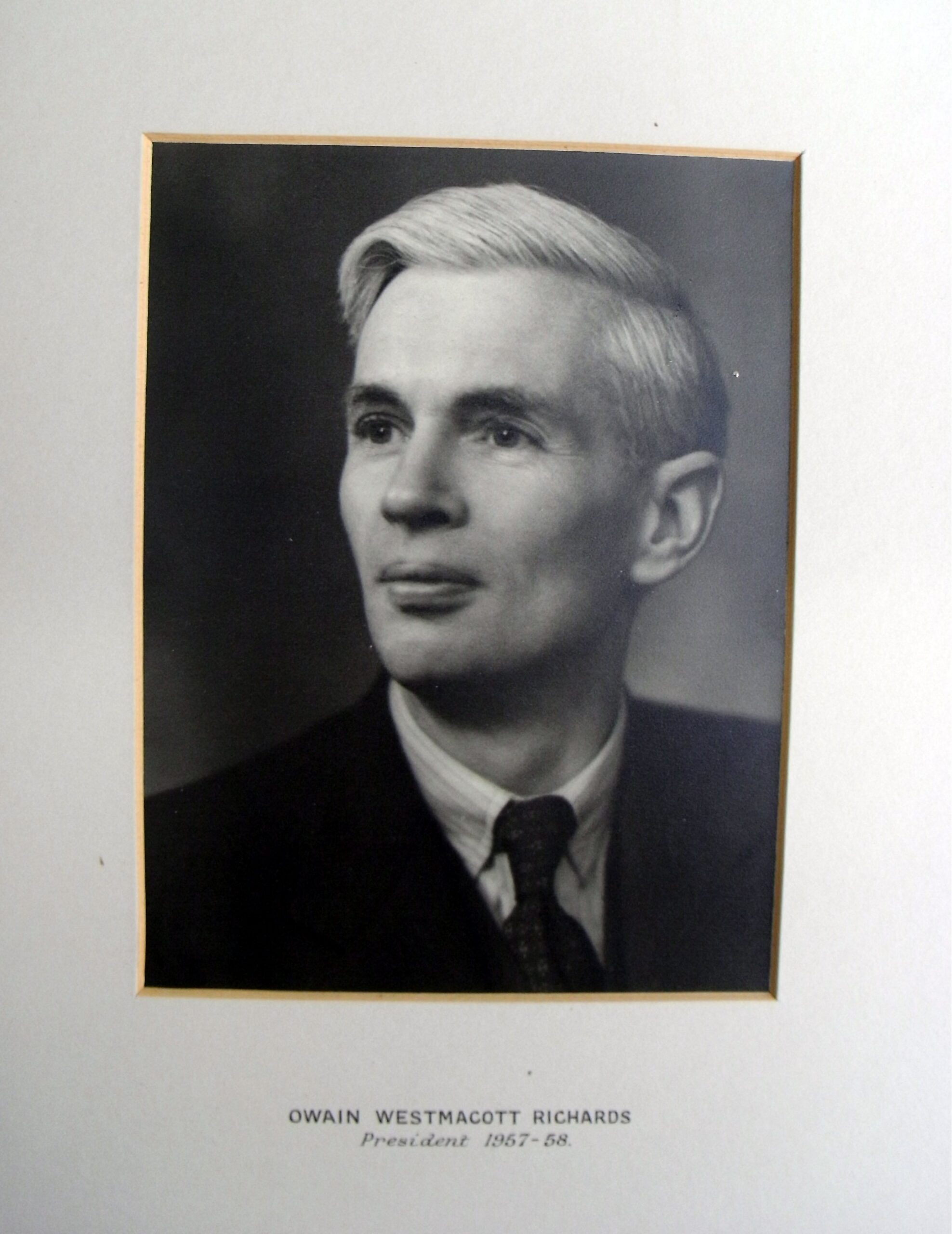 RES President Owain Westmacott Richards (1957-58)