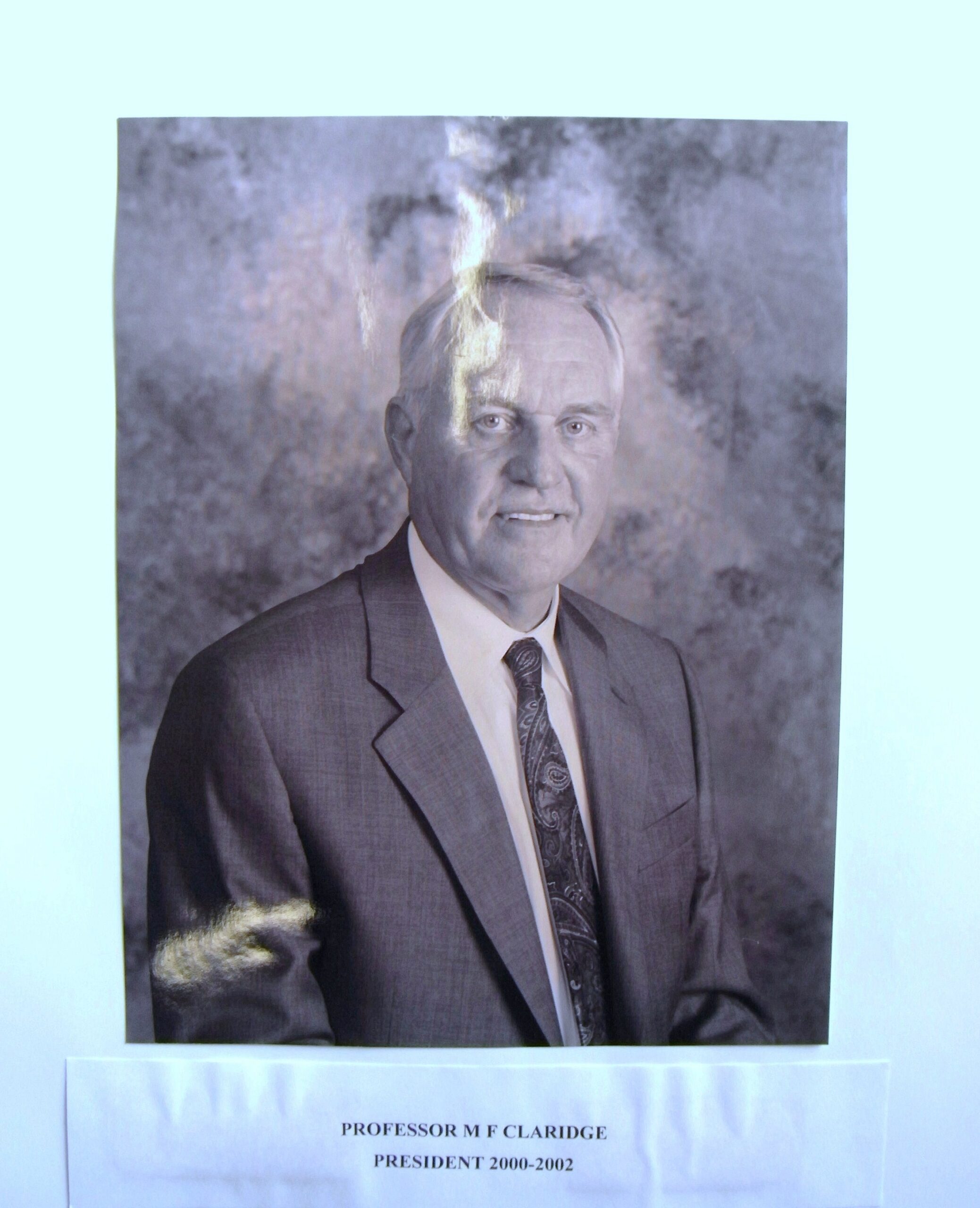 RES President Professor M. F. Claridge (2000-02)