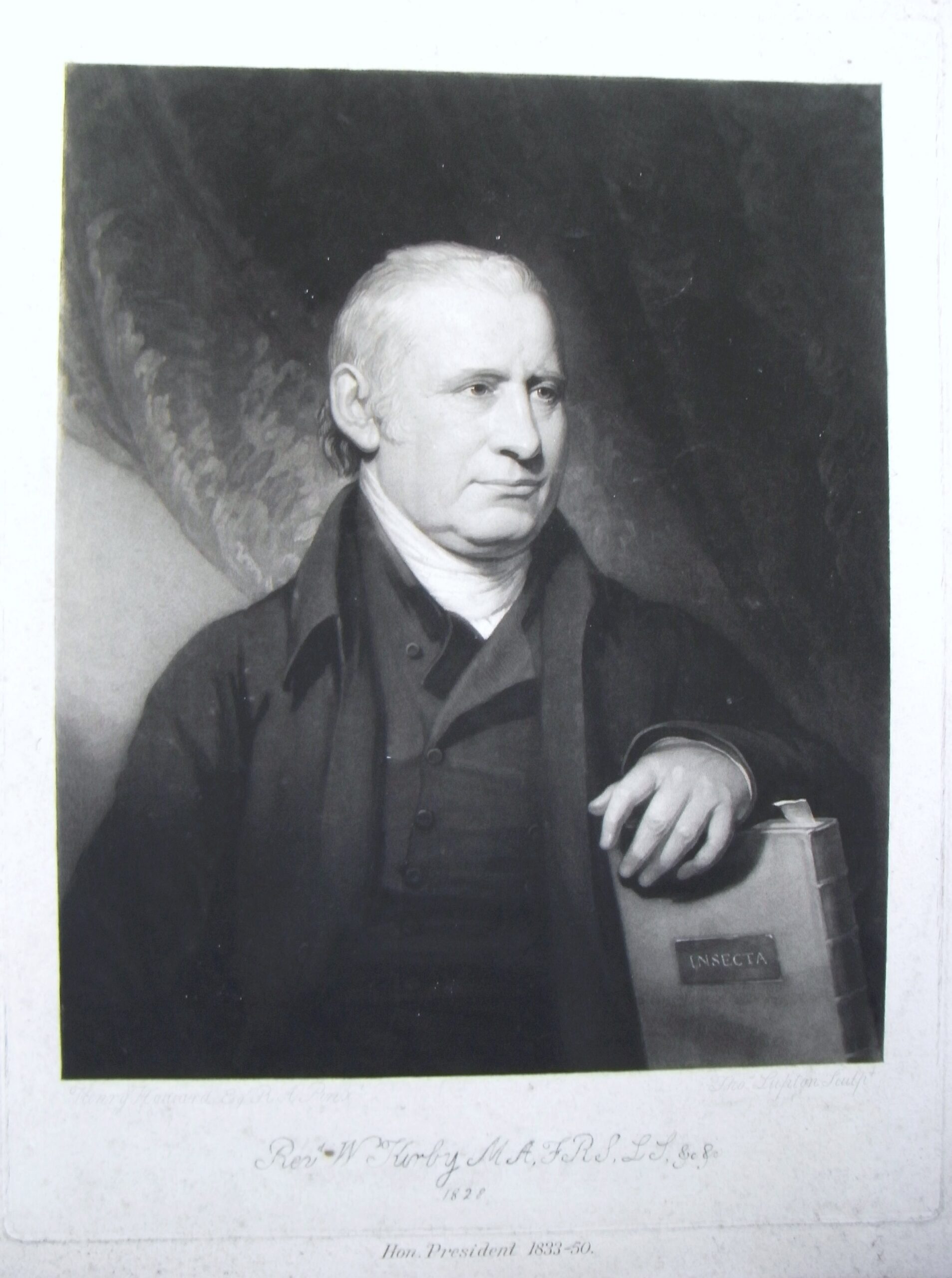 RES President Rev W Kirby (Hon Life President 1833 - 50)