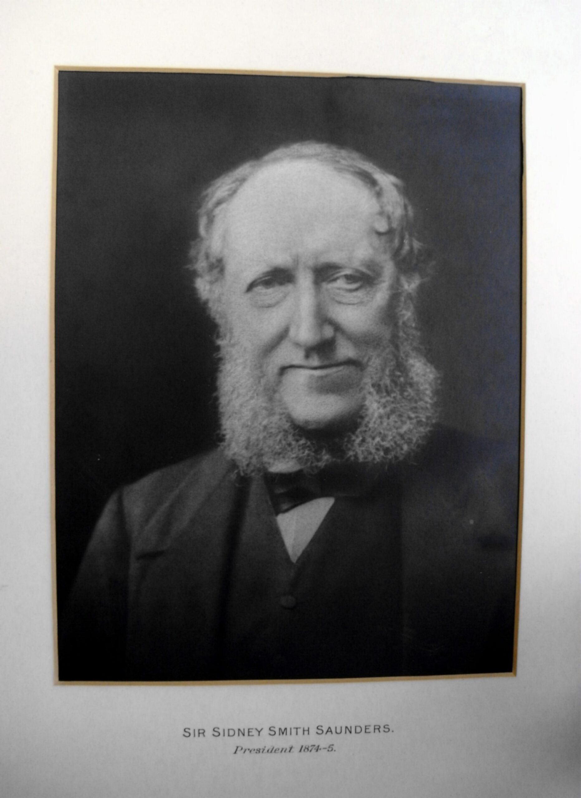 RES President Sir Sidney Smith Saunders (1874-75)