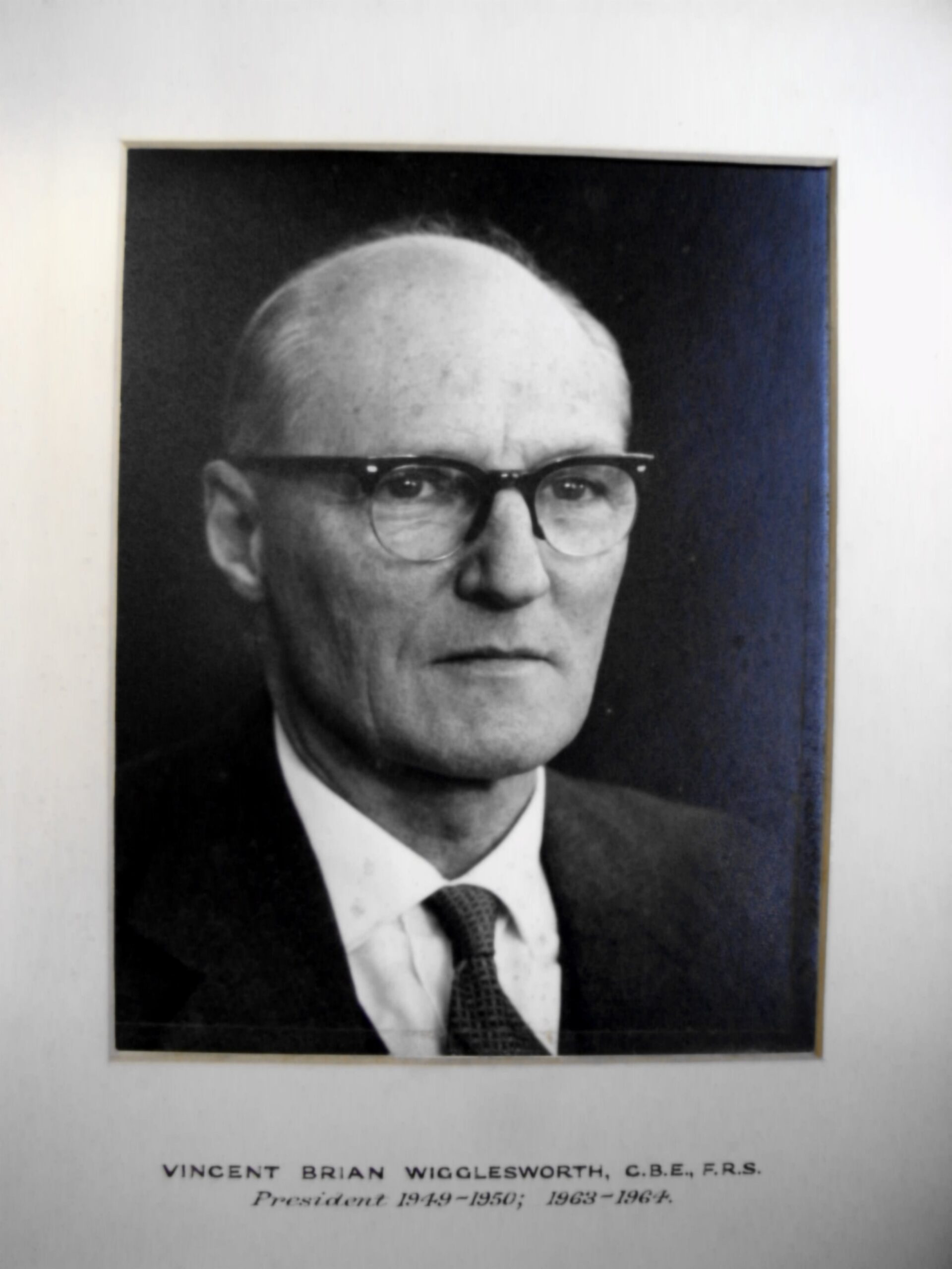 RES President Vincent Brian Wigglesworth (1949-50) (1963-64)