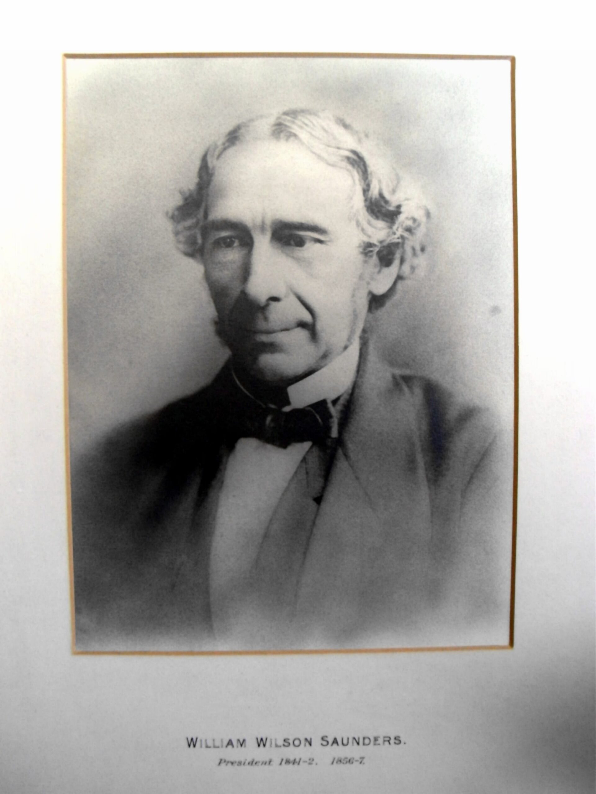 RES President William Wilson Saunders (1841-42) (1856-57)